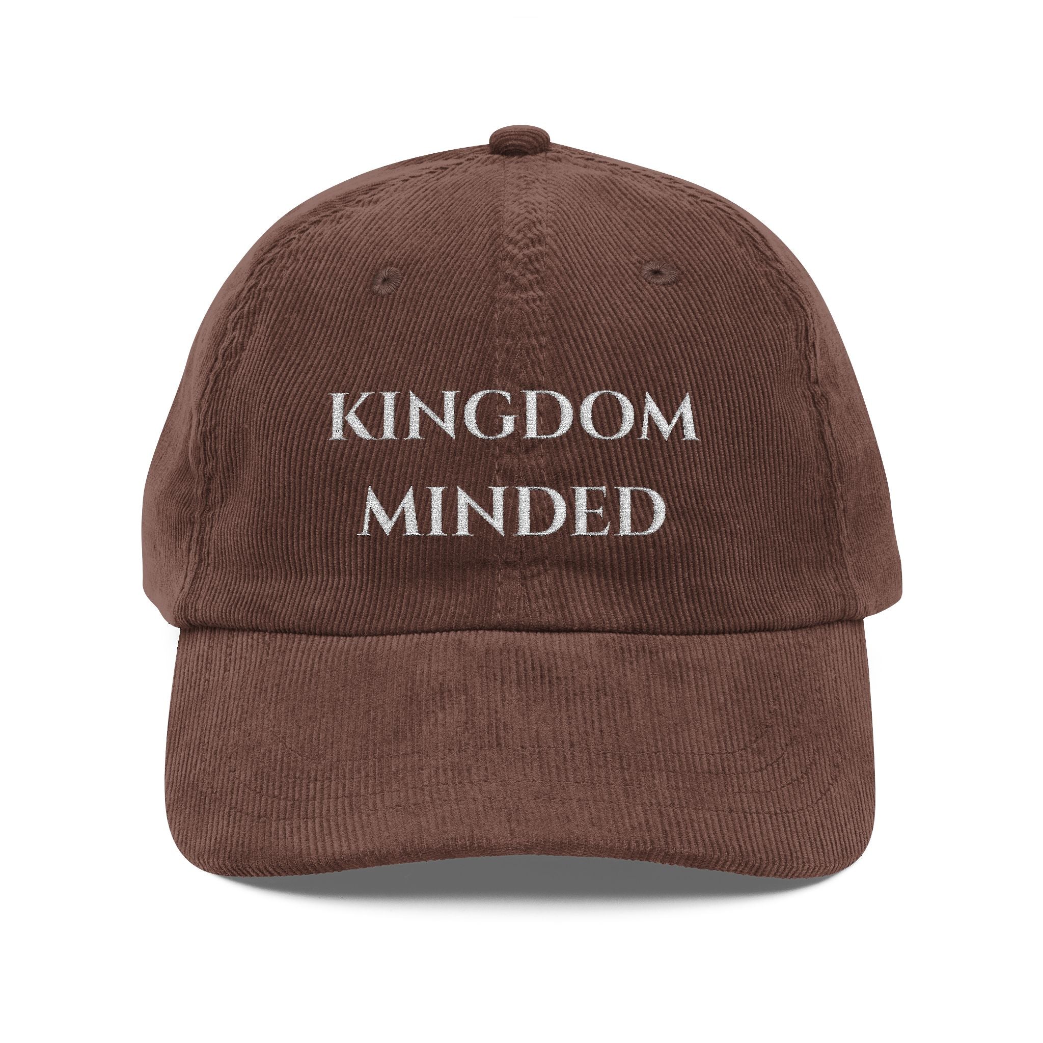 Kingdom Minded Embroidered Corduroy Cap