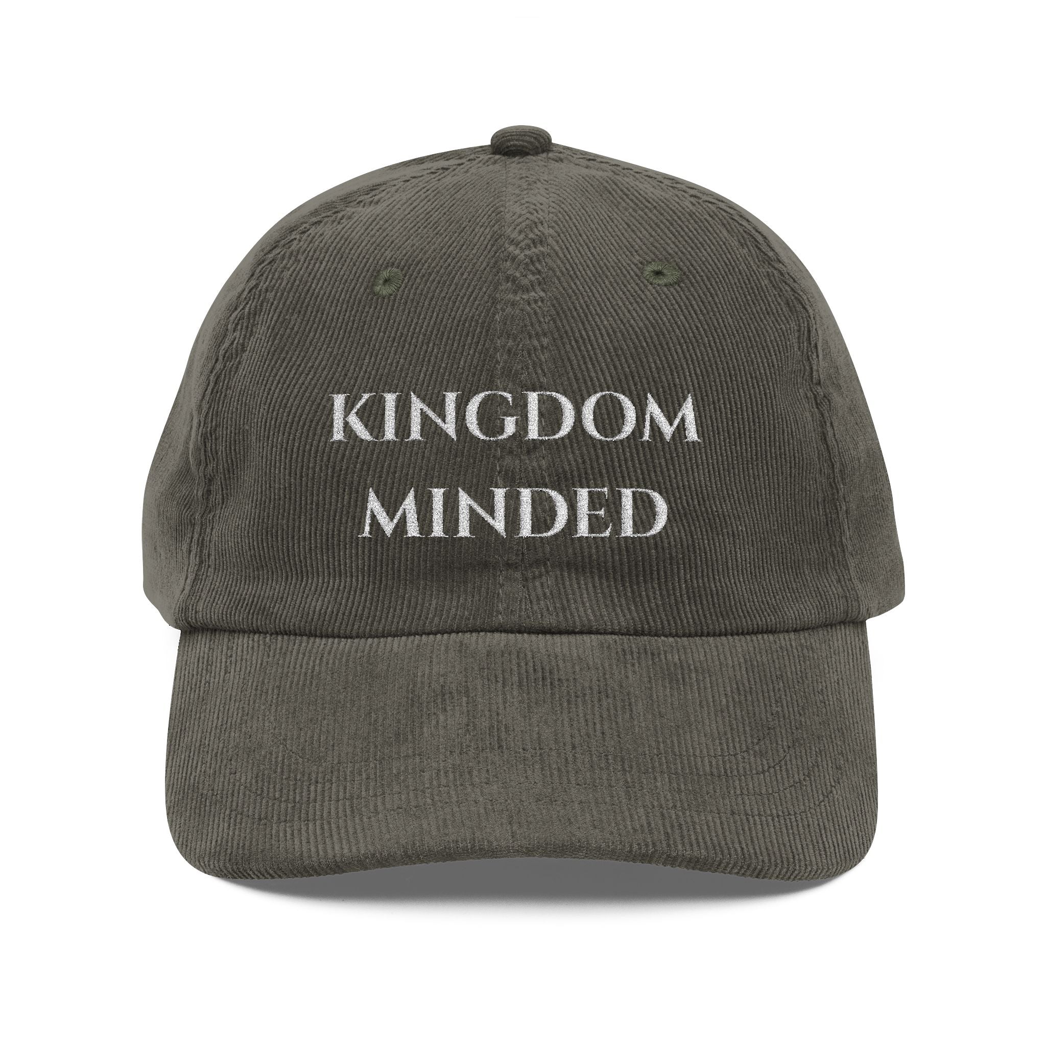 Kingdom Minded Embroidered Corduroy Cap