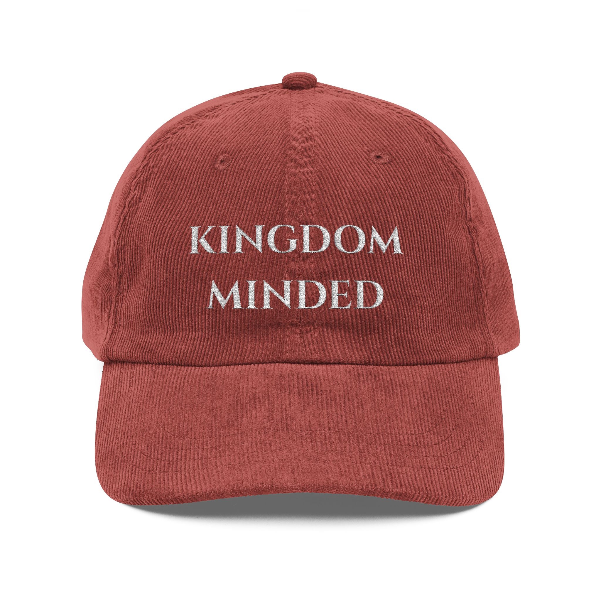 Kingdom Minded Embroidered Corduroy Cap
